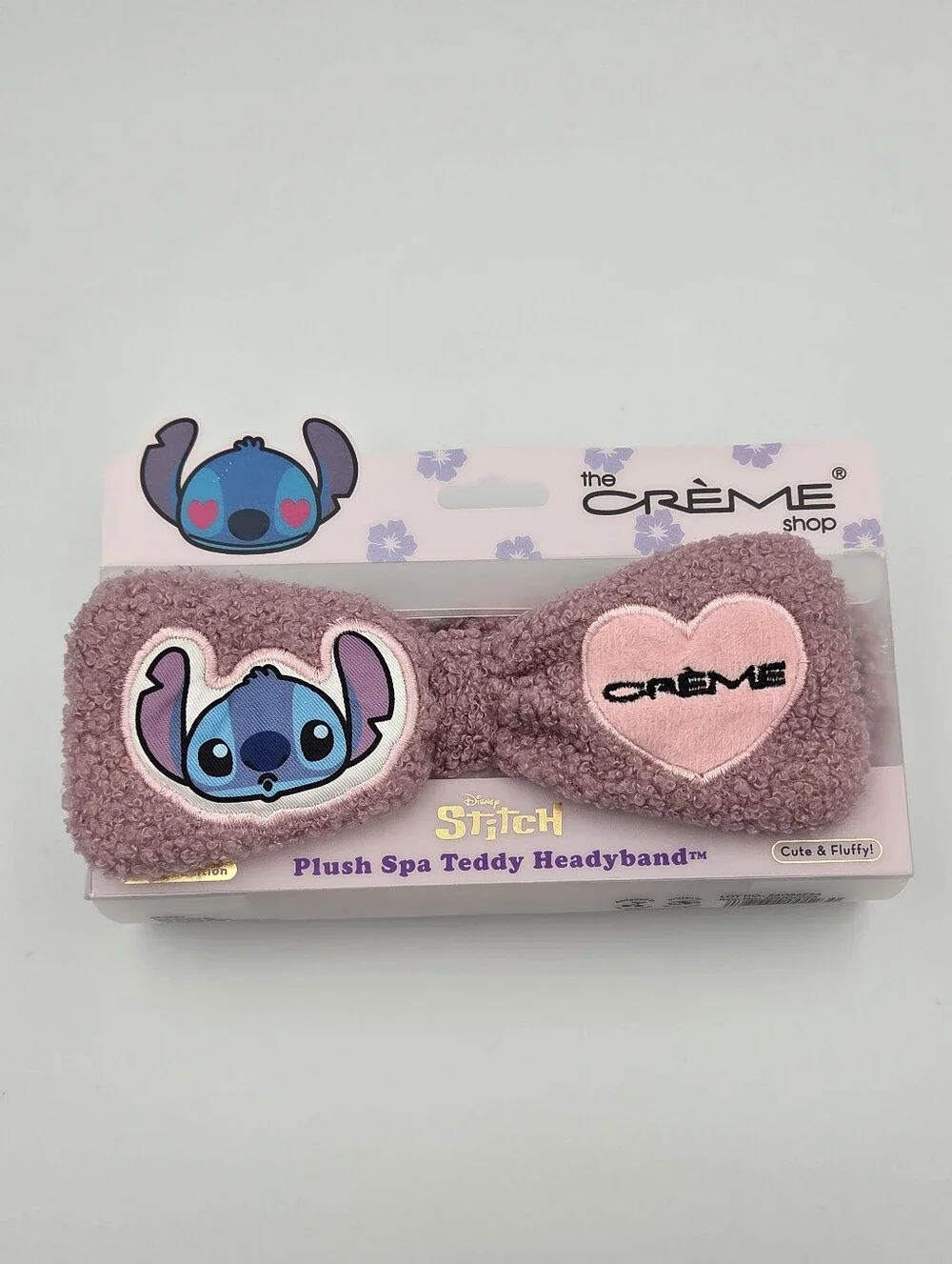 The Creme Shop x Disney Stitch Pink Plush Spa Teddy Headband NWT